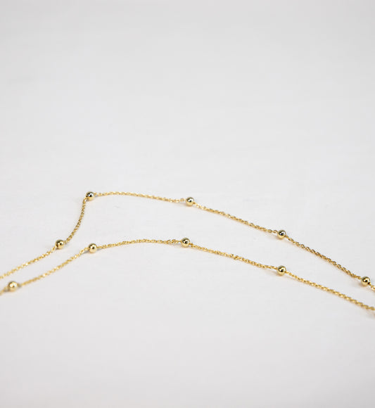 Gold Plated 925 Bead Chain [3mm]