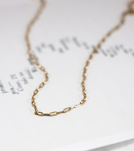 Gold Plated 925 Paperclip Chain [2.1mm]
