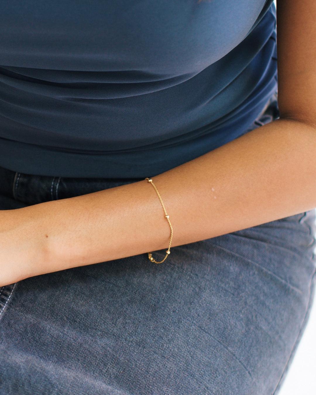 Gold Plated Bead Bracelet