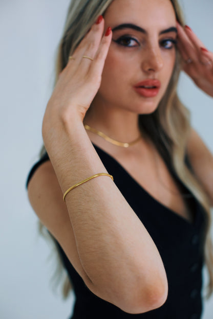 Gold Plated Snake Bracelet