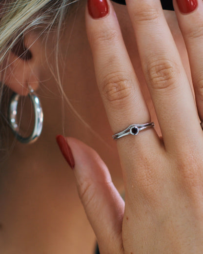 Sterling Silver V-Band Ring