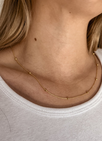 Gold Plated Bead Necklace