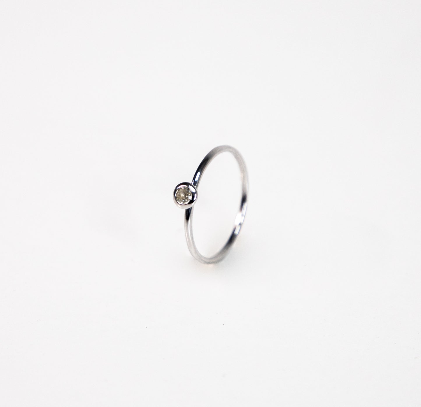 Sterling Silver Topaz Bezel Ring