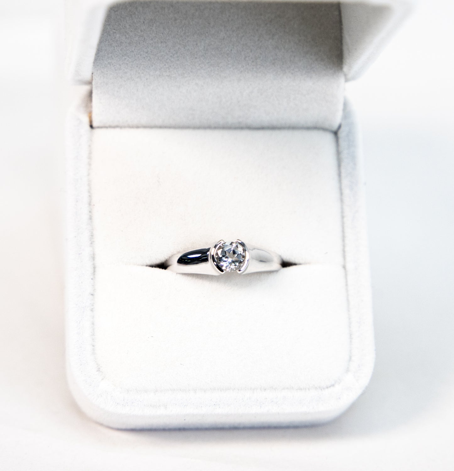 Silver Topaz Solitaire Ring