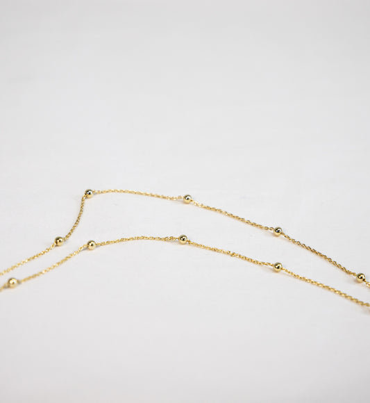 Gold Plated Bead Necklace