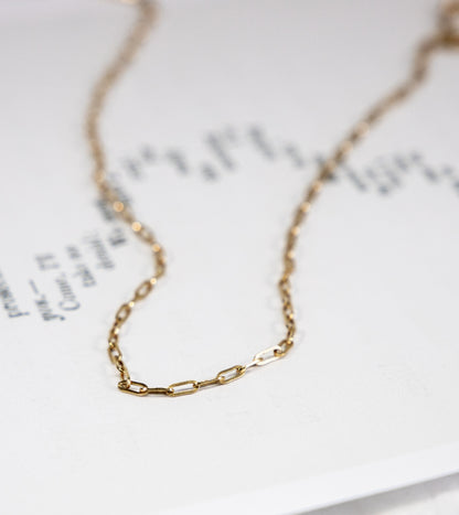 Gold Plated Paperclip Necklace