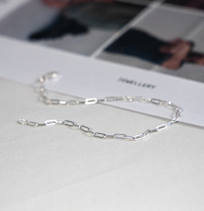 Sterling Silver Paperclip Bracelet