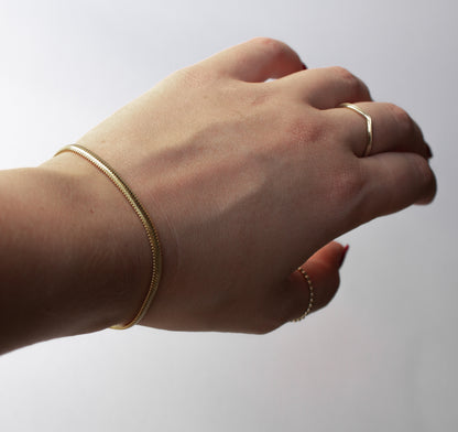 Gold Plated Snake Bracelet